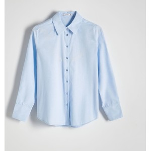 Niebieska koszula Reserved z bawełny