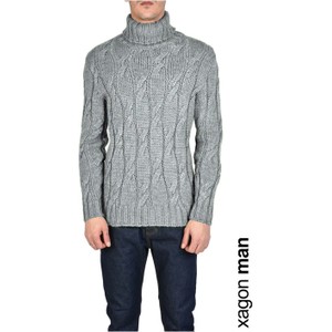 Sweter ubierzsie.com w stylu casual z tkaniny z golfem