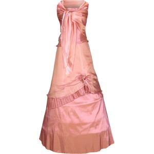 Różowa sukienka - (#fokus gorsetowa