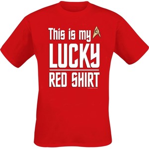 Czerwony t-shirt Emp w młodzieżowym stylu z bawełny z krótkim rękawem