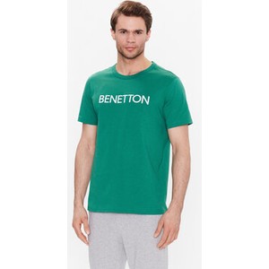 Zielony t-shirt United Colors Of Benetton z krótkim rękawem