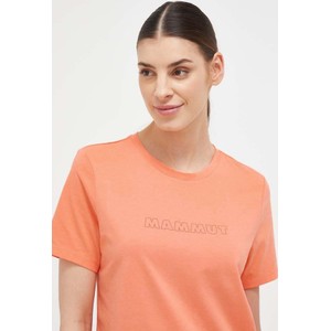 Pomarańczowy t-shirt Mammut w sportowym stylu