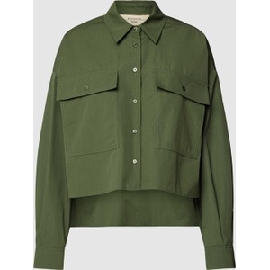 Zielona koszula MaxMara z bawełny z kołnierzykiem