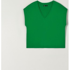 Zielona bluzka Sinsay z krótkim rękawem