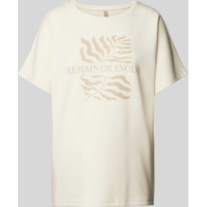T-shirt Soyaconcept z nadrukiem z krótkim rękawem z okrągłym dekoltem