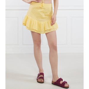 Żółta spódnica Pepe Jeans z bawełny mini