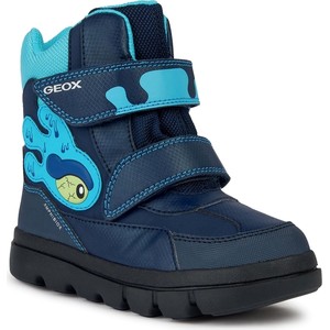Granatowe buty dziecięce zimowe Geox dla chłopców
