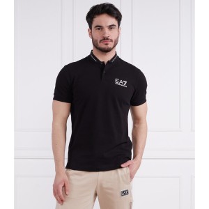 Czarna koszulka polo Emporio Armani w stylu casual z bawełny
