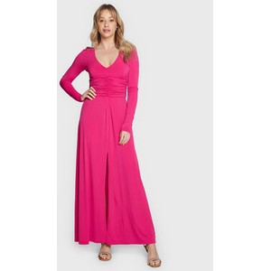 Różowa sukienka Blugirl Blumarine z długim rękawem