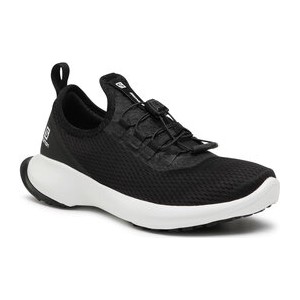 Czarne buty sportowe Salomon na platformie sznurowane