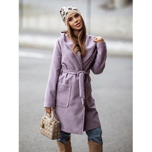 Fioletowy płaszcz Lisa Mayo w stylu casual