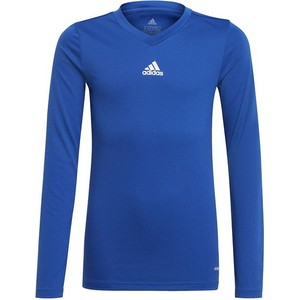 Niebieska koszulka dziecięca Adidas z długim rękawem dla chłopców