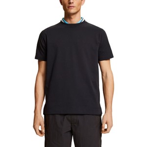 Czarny t-shirt Esprit z krótkim rękawem z bawełny
