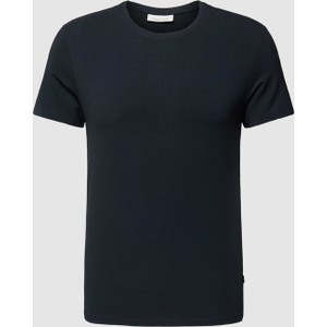 Czarny t-shirt Casual Friday z krótkim rękawem z bawełny