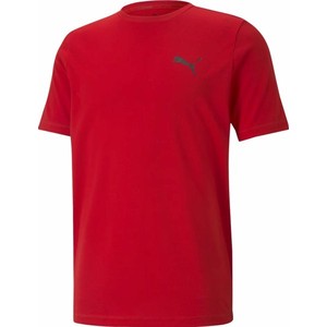 Czerwony t-shirt Puma z krótkim rękawem w sportowym stylu
