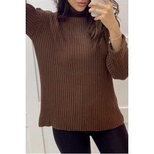 Brązowy sweter IVET w stylu casual