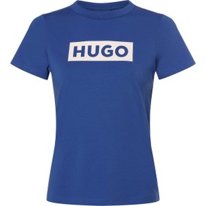 Bluzka Hugo Blue z okrągłym dekoltem z krótkim rękawem