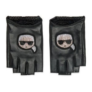 Czarne rękawiczki Karl Lagerfeld