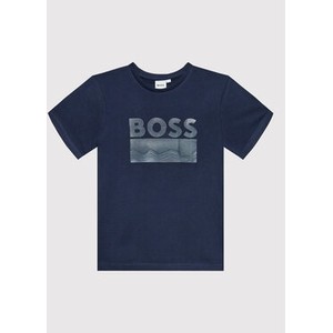 Granatowa koszulka dziecięca Hugo Boss dla chłopców
