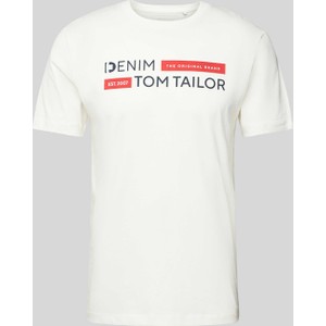 T-shirt Tom Tailor Denim z krótkim rękawem w młodzieżowym stylu