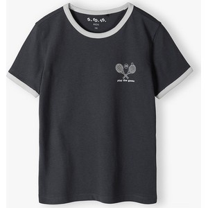 Czarna koszulka dziecięca 5.10.15. z bawełny dla chłopców
