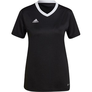 Czarna bluzka Adidas z okrągłym dekoltem z krótkim rękawem