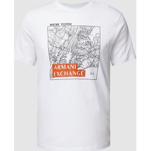 T-shirt Armani Exchange z bawełny w młodzieżowym stylu z krótkim rękawem