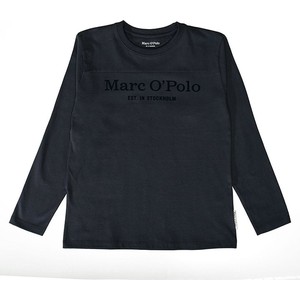 Czarna koszulka dziecięca Marc O'Polo dla chłopców z bawełny