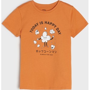 Pomarańczowa koszulka dziecięca Sinsay dla chłopców