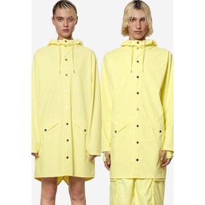 Żółta kurtka Rains krótka z kapturem w stylu casual
