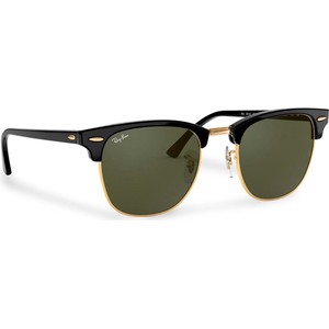 Okulary przeciwsłoneczne RAY-BAN - Clubmaster 0RB3016 W0365 Black/Green Classic