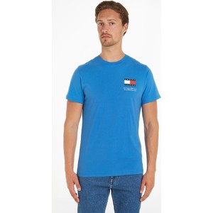 Niebieski t-shirt Tommy Jeans w stylu casual z bawełny z krótkim rękawem