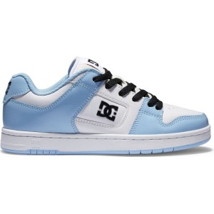 Niebieskie buty sportowe DC Shoes sznurowane w sportowym stylu z płaską podeszwą