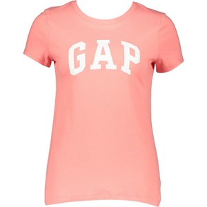 Różowa bluzka Gap w młodzieżowym stylu z krótkim rękawem