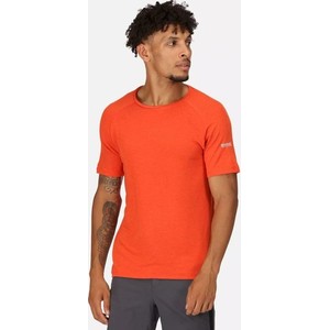 Pomarańczowy t-shirt Regatta w sportowym stylu z krótkim rękawem