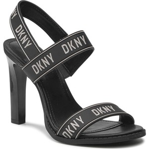 Czarne sandały DKNY z klamrami