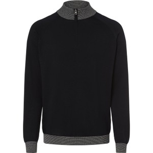 Czarny sweter Finshley & Harding z kaszmiru w stylu casual ze stójką