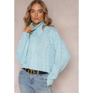 Niebieski sweter Renee w stylu casual