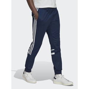 Niebieskie spodnie sportowe Adidas w sportowym stylu z dresówki