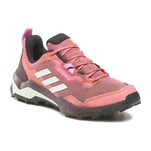 Różowe buty trekkingowe Adidas Performance z płaską podeszwą