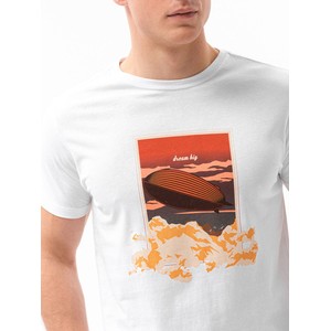 T-shirt Ombre z nadrukiem z krótkim rękawem w młodzieżowym stylu