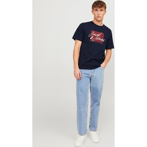 T-shirt Jack & Jones w młodzieżowym stylu z krótkim rękawem z bawełny