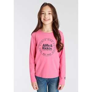 Różowa bluzka dziecięca Alife And Kickin dla dziewczynek z bawełny