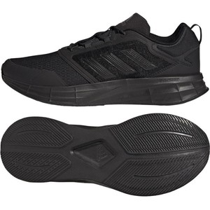 Czarne buty sportowe Adidas w sportowym stylu sznurowane duramo