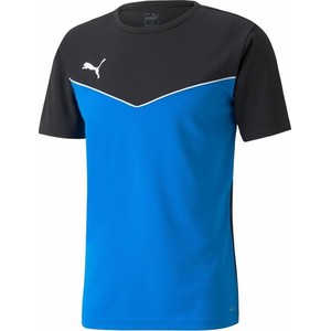 Niebieski t-shirt Puma w sportowym stylu z krótkim rękawem