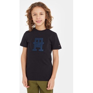 Czarna koszulka dziecięca Tommy Hilfiger dla chłopców
