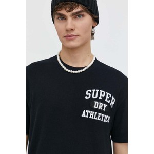 Czarny t-shirt Superdry z bawełny