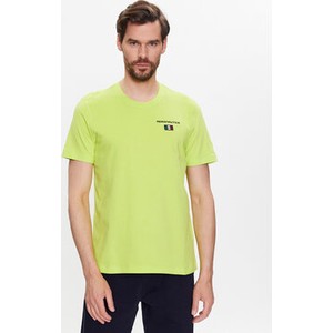 Żółty t-shirt Aeronautica Militare w stylu casual