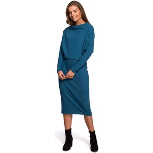 Niebieska sukienka Style midi w stylu casual
