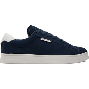 Sneakersy Tommy Jeans Tjm Leather Low Cupsole Suede EM0EM01375 Granatowy
